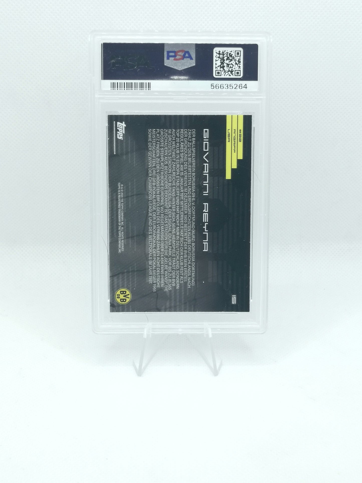 Giovanni Reyna - PSA 9 - 2020 Topps BVB (Borussia Dortmund)