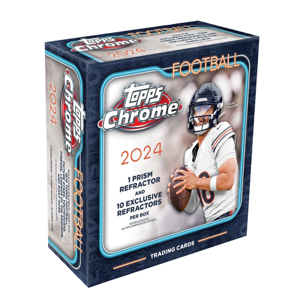 Topps Chrome 2024 Football Mega Box - Prizm Refractor Guaranteed