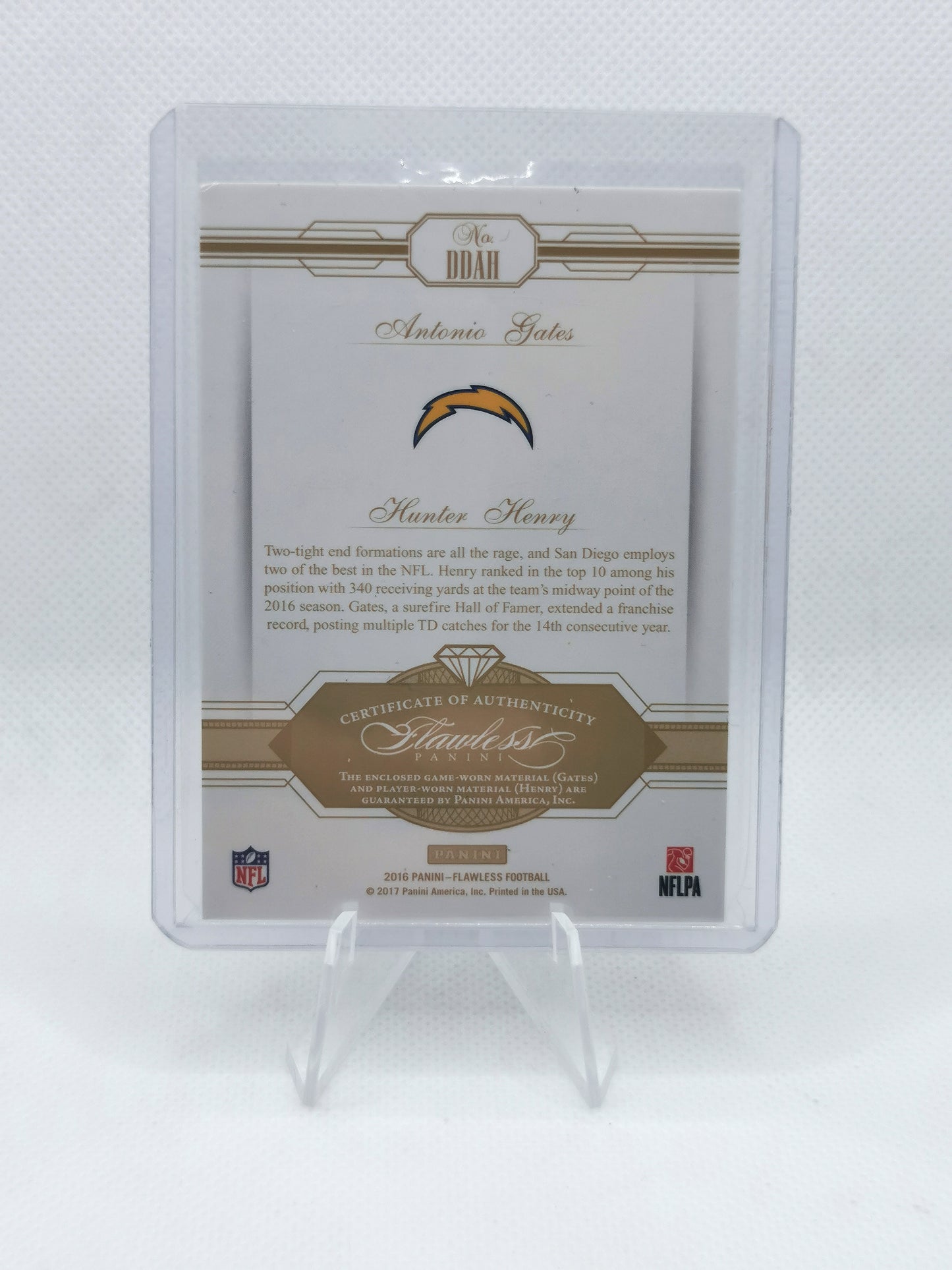 Antonio Gates & Hunter Henry Game Worn Patch /10 - NFL LA Chargers