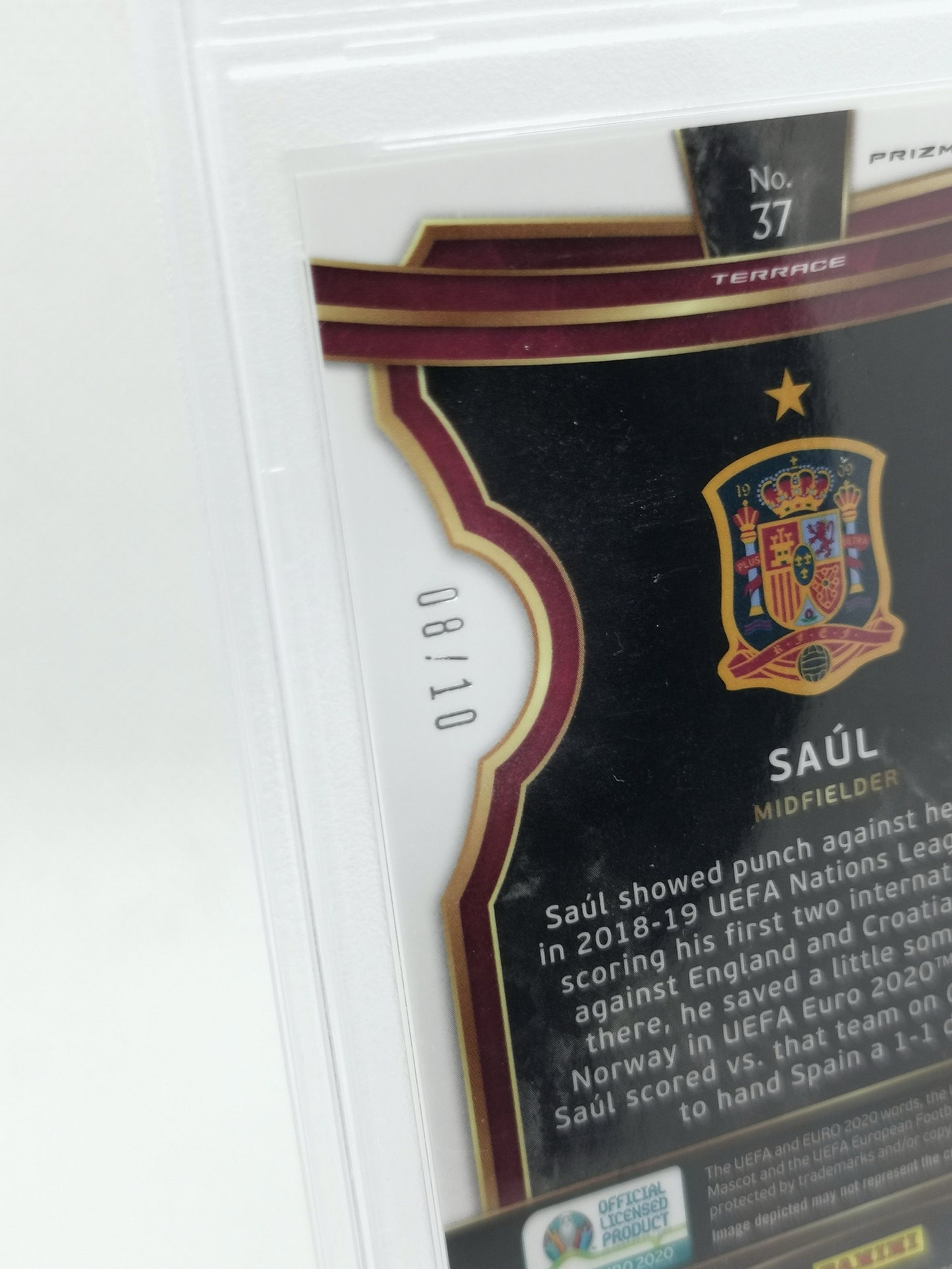 Saul - Panini Select Euro 2020 Gold Prizm /10 - PSA 9