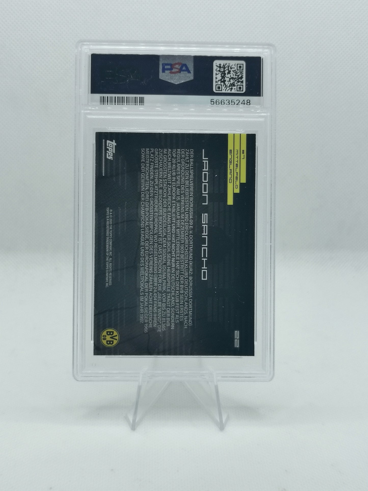 Jadon Sancho - PSA 9 - Topps BVB (Borussia Dortmund)