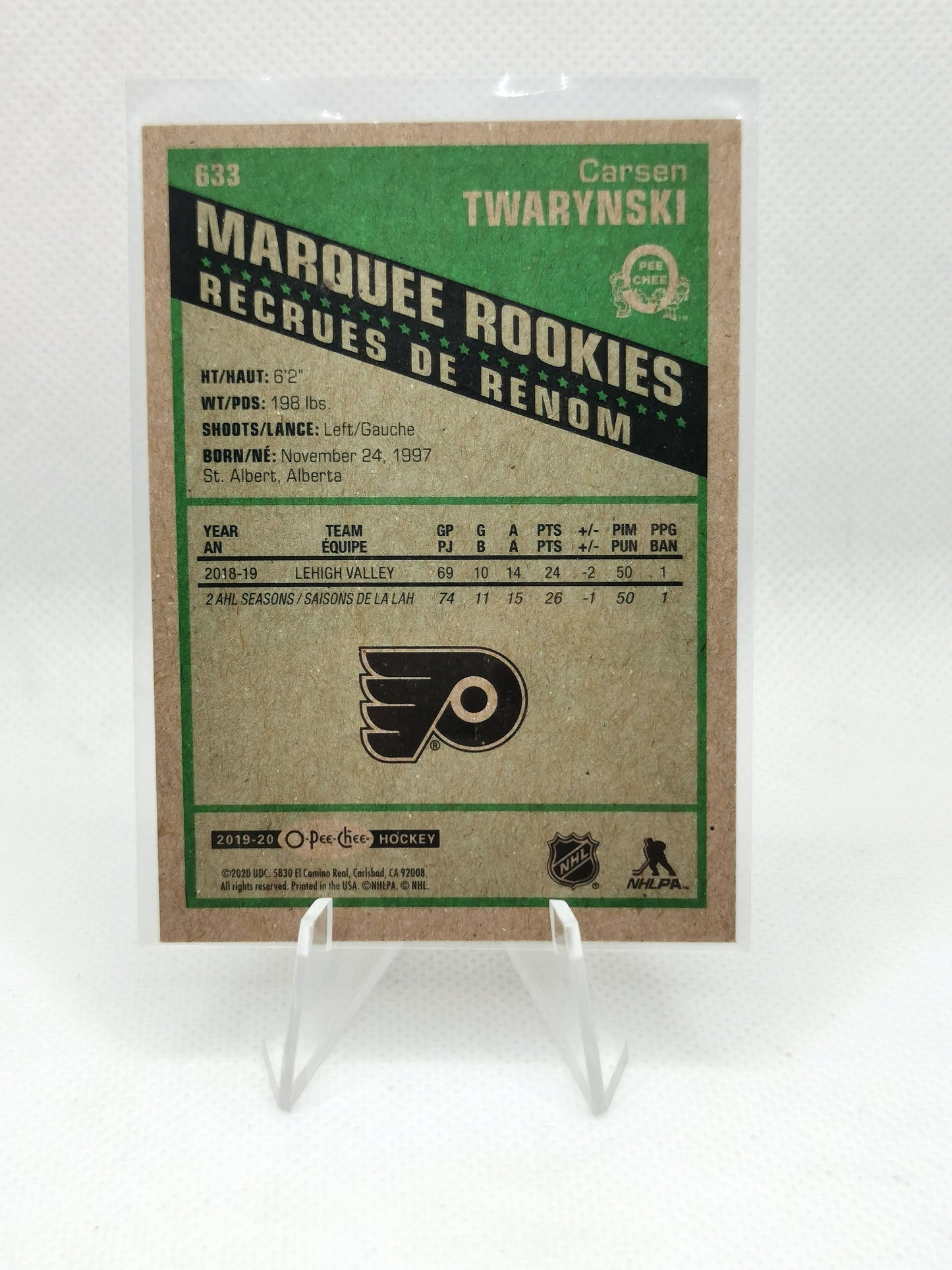 Carsen Twarynski Marquee Rookie Card - Philadelphia Flyers