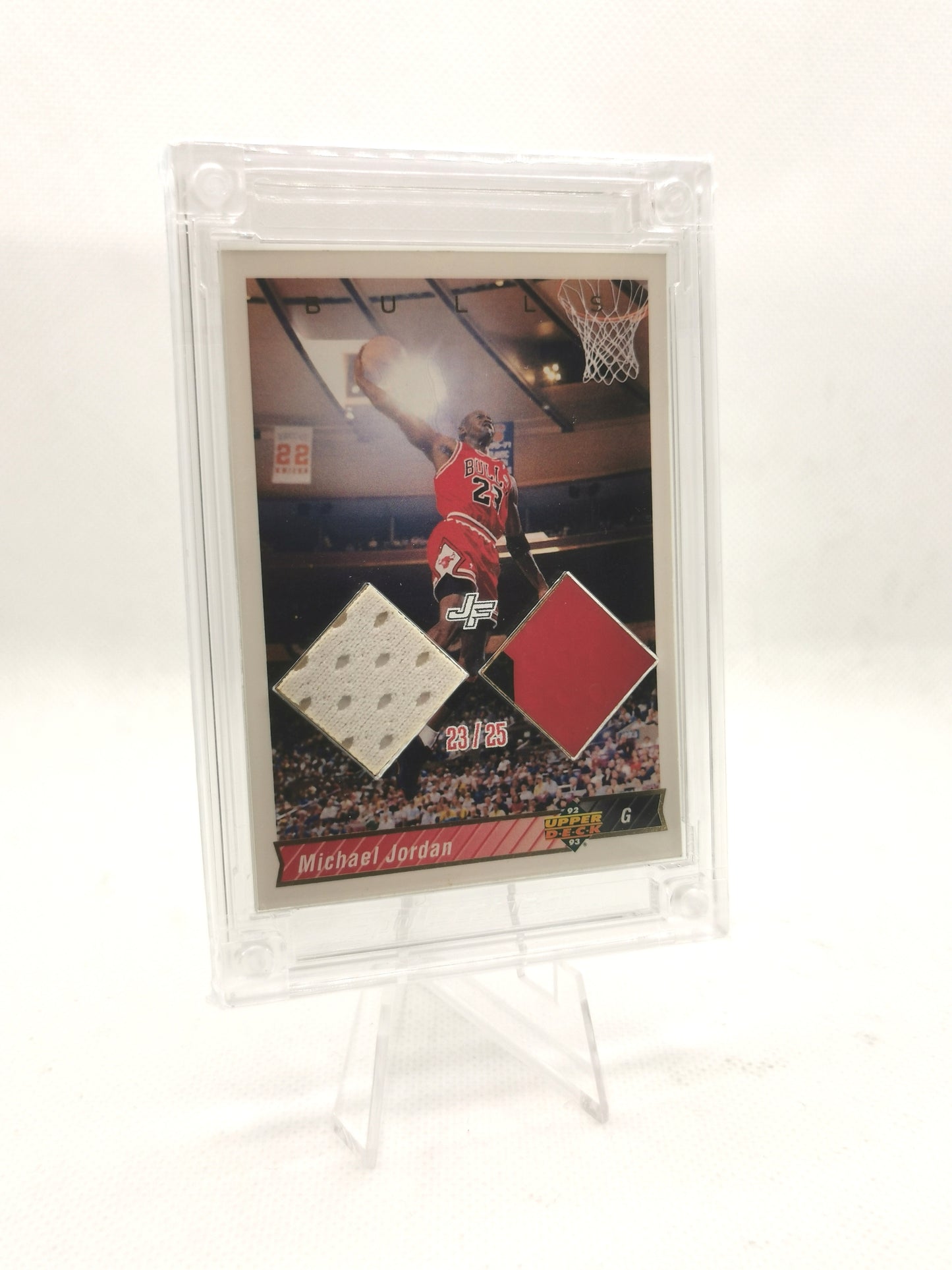 Michael Jordan Game Worn Dual Patches Card - #23/25 with logo/name/number patch