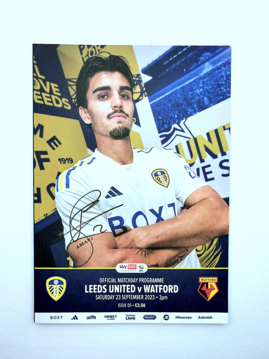 Pascal Struijk autographed Leeds programme