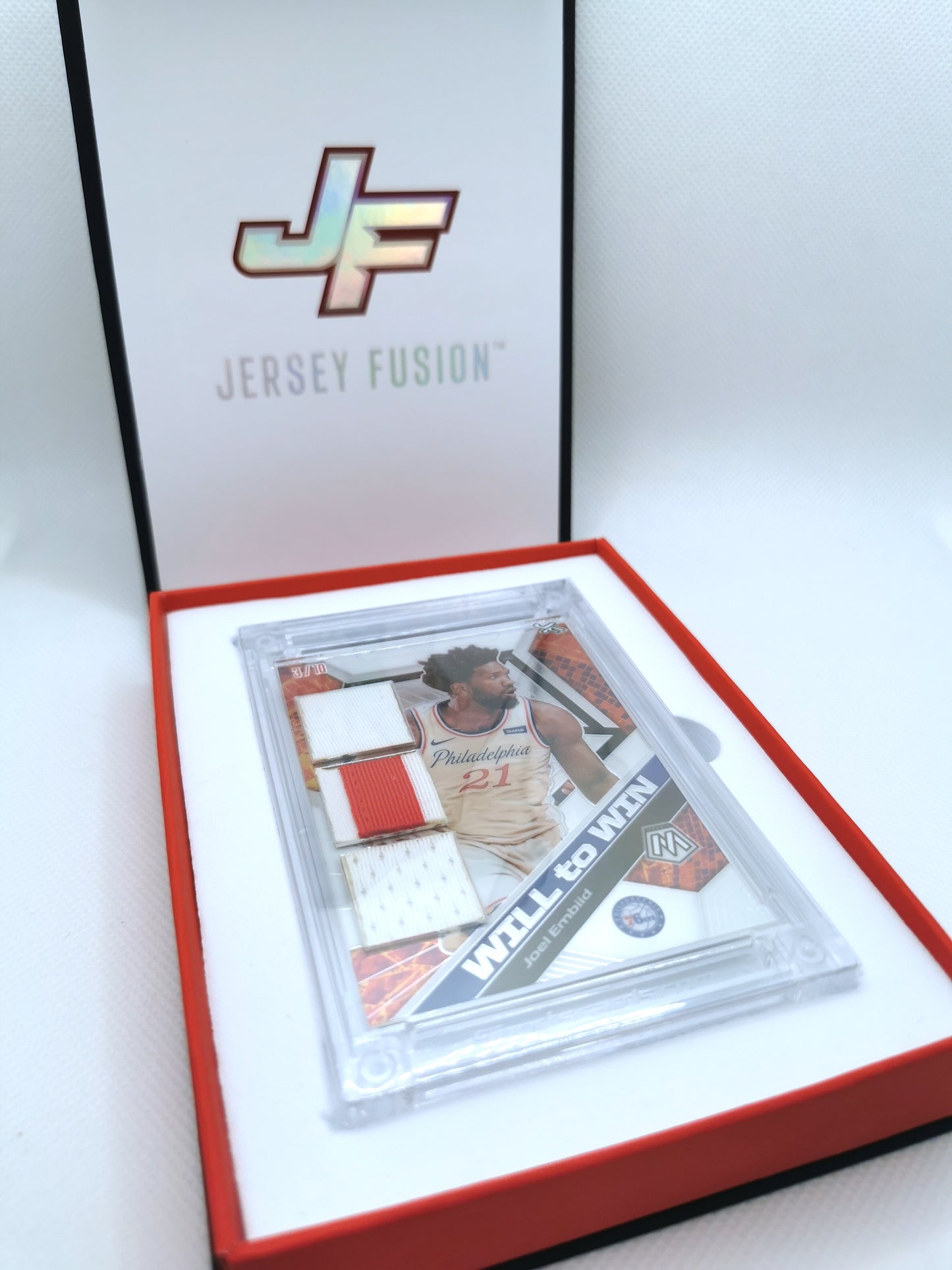 Joel Embiid NBA Triple Game Worn Patch #3/10- Jersey Fusion