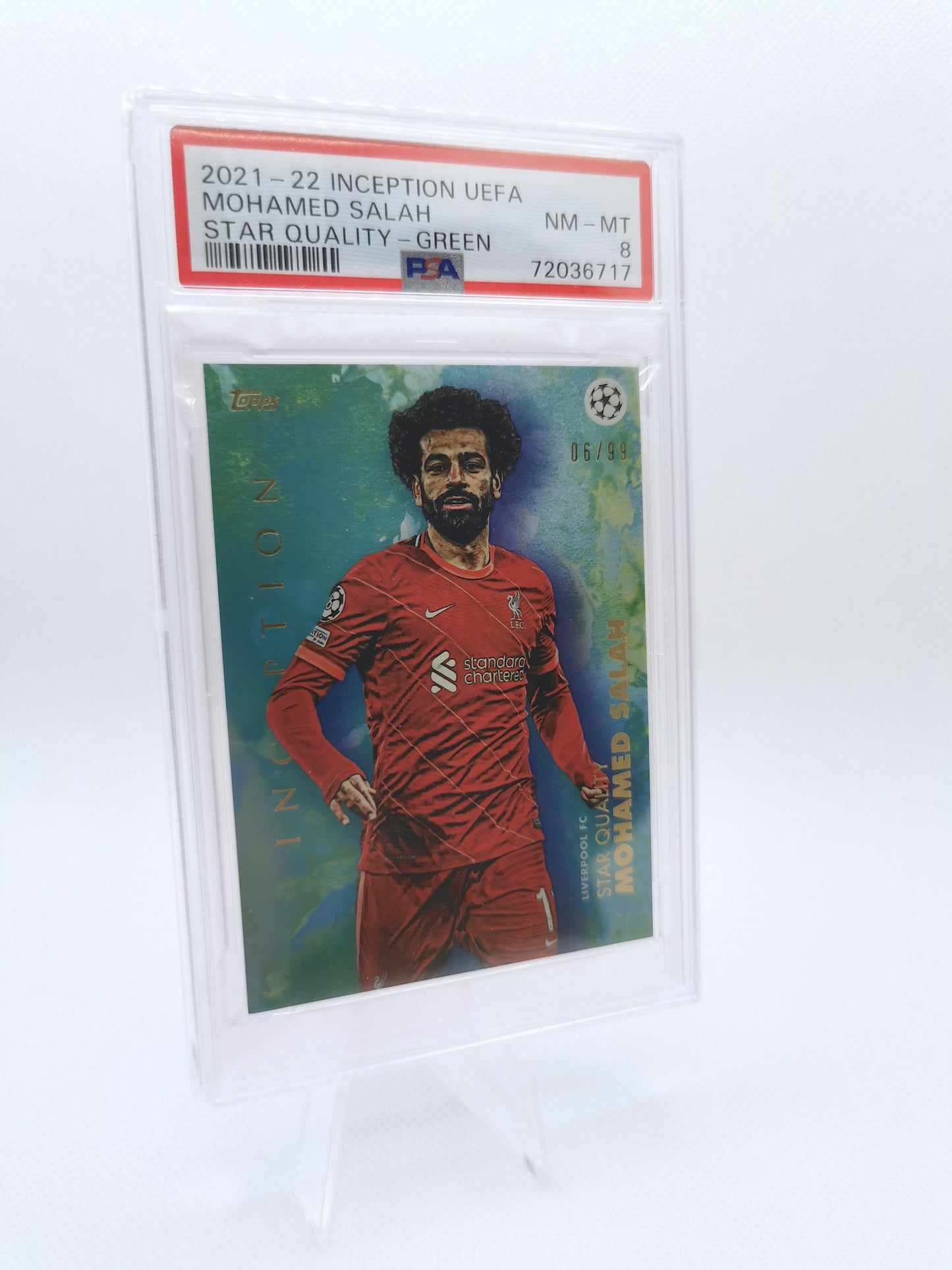 Mo Salah Topps Inception 6/99 - PSA 8