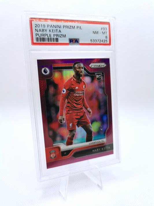 Naby Keita Panini Prizm Purple Rookie Card - PSA 8