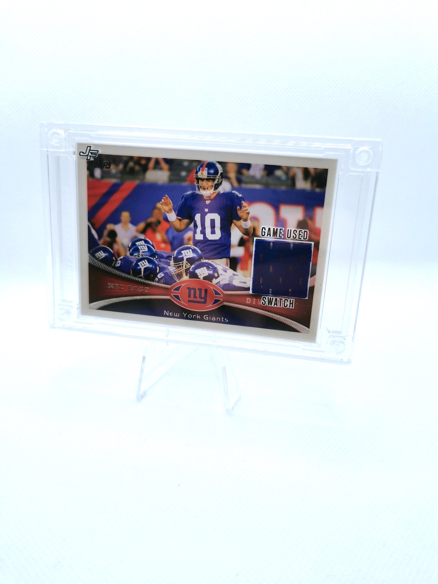 Eli Manning Playoff Game Worn Jersey Patch - Jersey Fusion Card