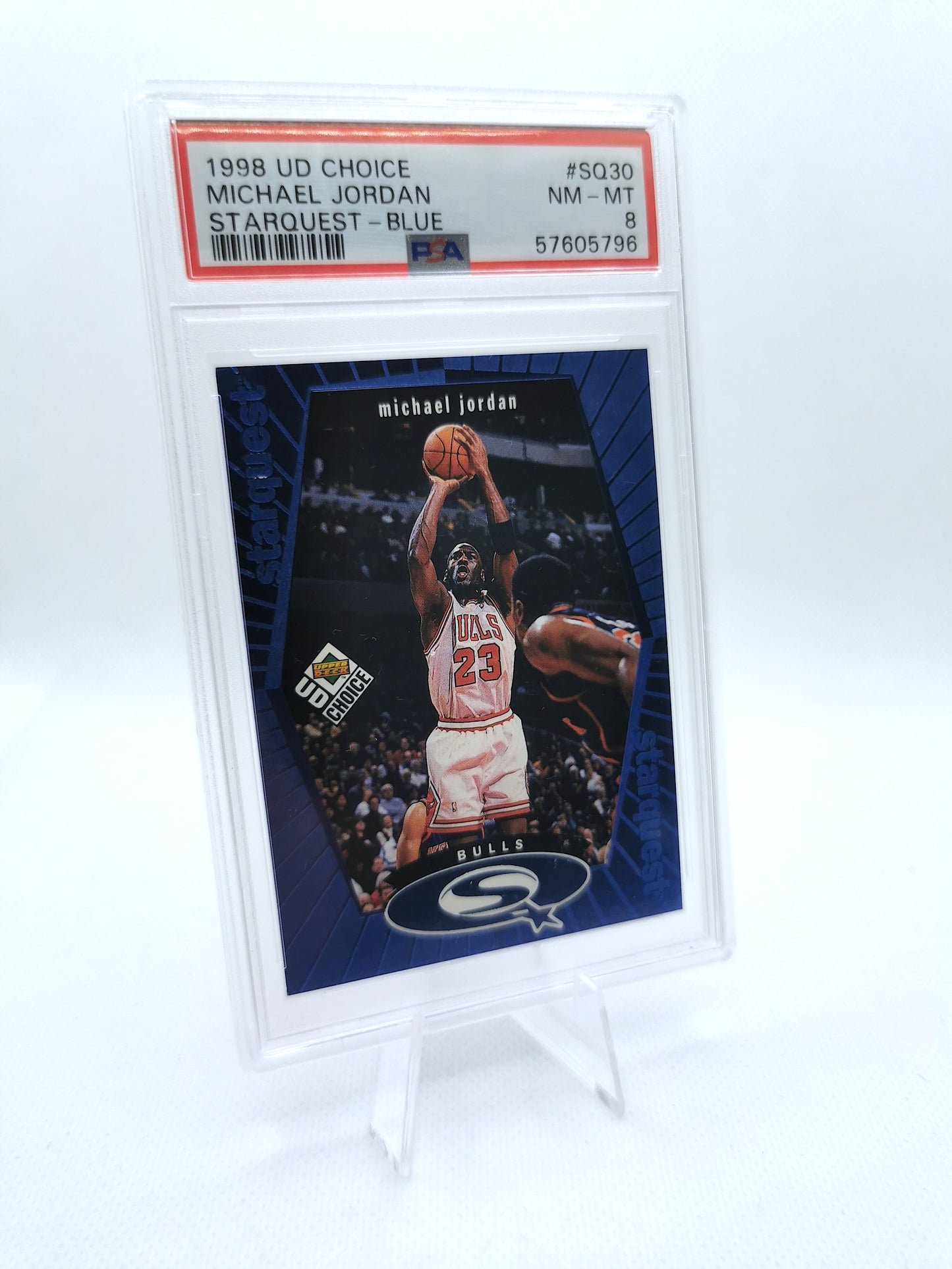 Michael Jordan NBA Starquest Blue PSA 8