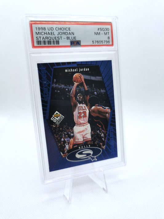 Michael Jordan NBA Starquest Blue PSA 8