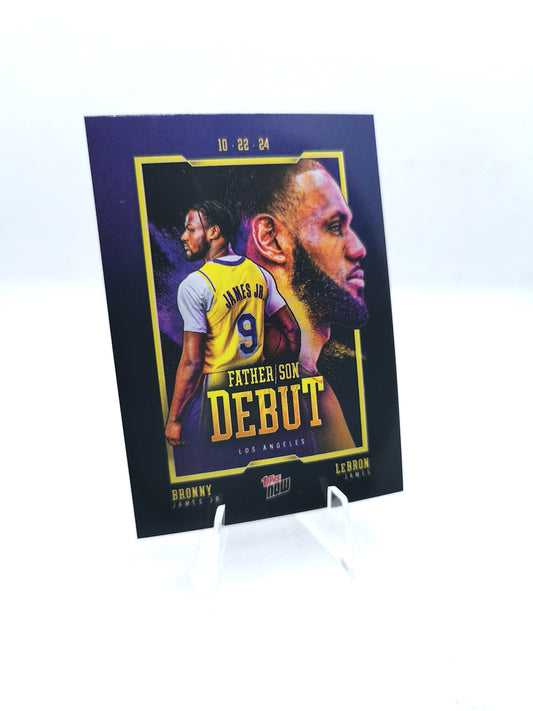 Lebron + Bronny James Jr Topps NOW Card