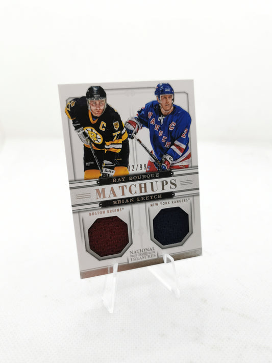 Ray Bourque & Brian Leetch Double Game Worn Patch #2/99
