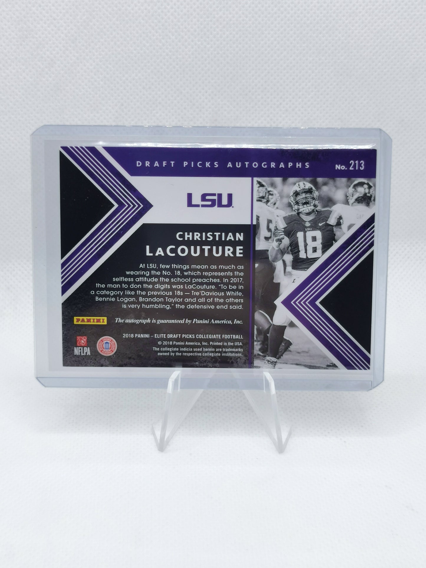 Christian LaCouture Auto /10 - Panini Elite Draft Picks