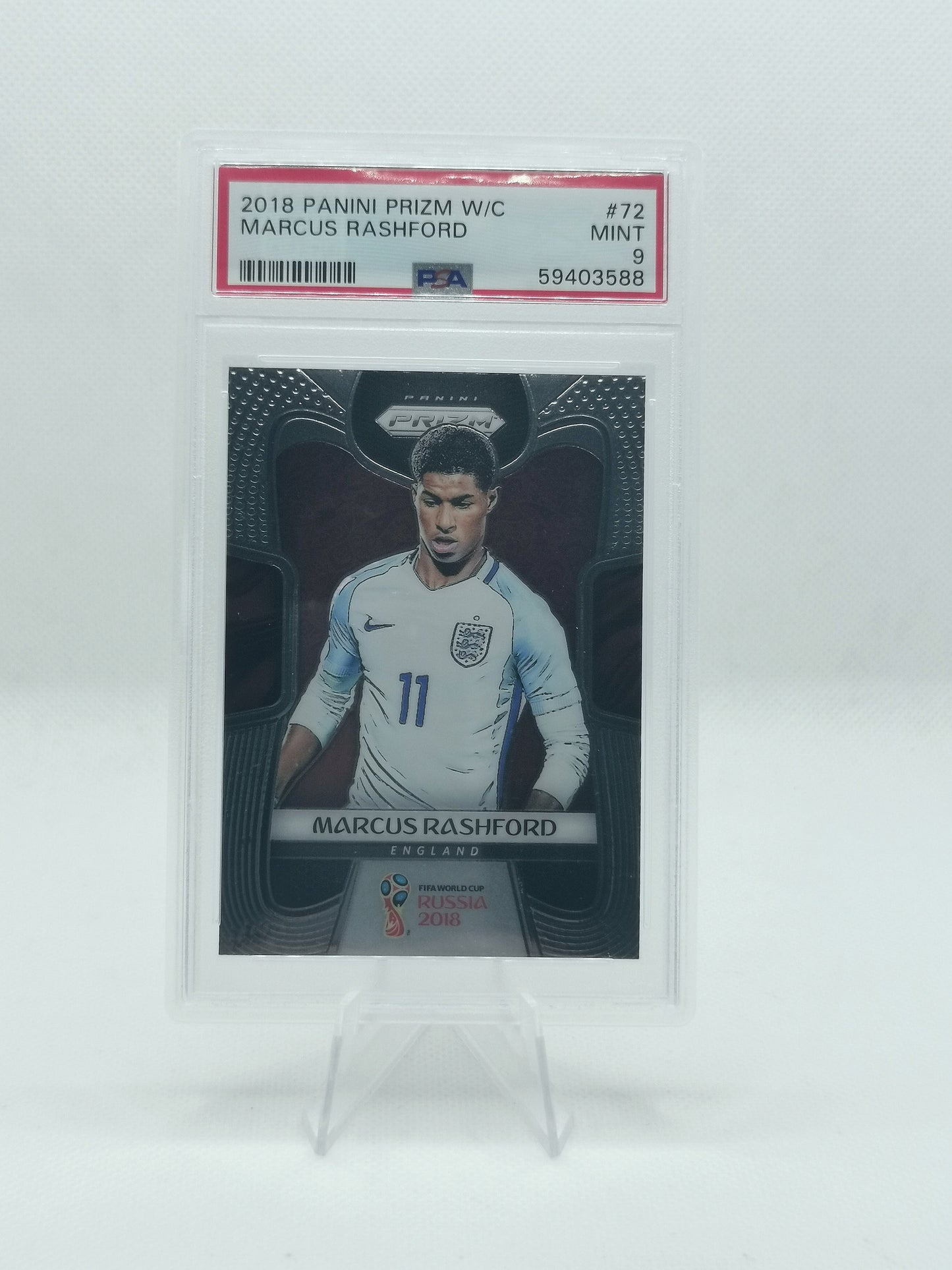 Marcus Rashford - PSA 9 - Panini Prizm World Cup 2018 - England