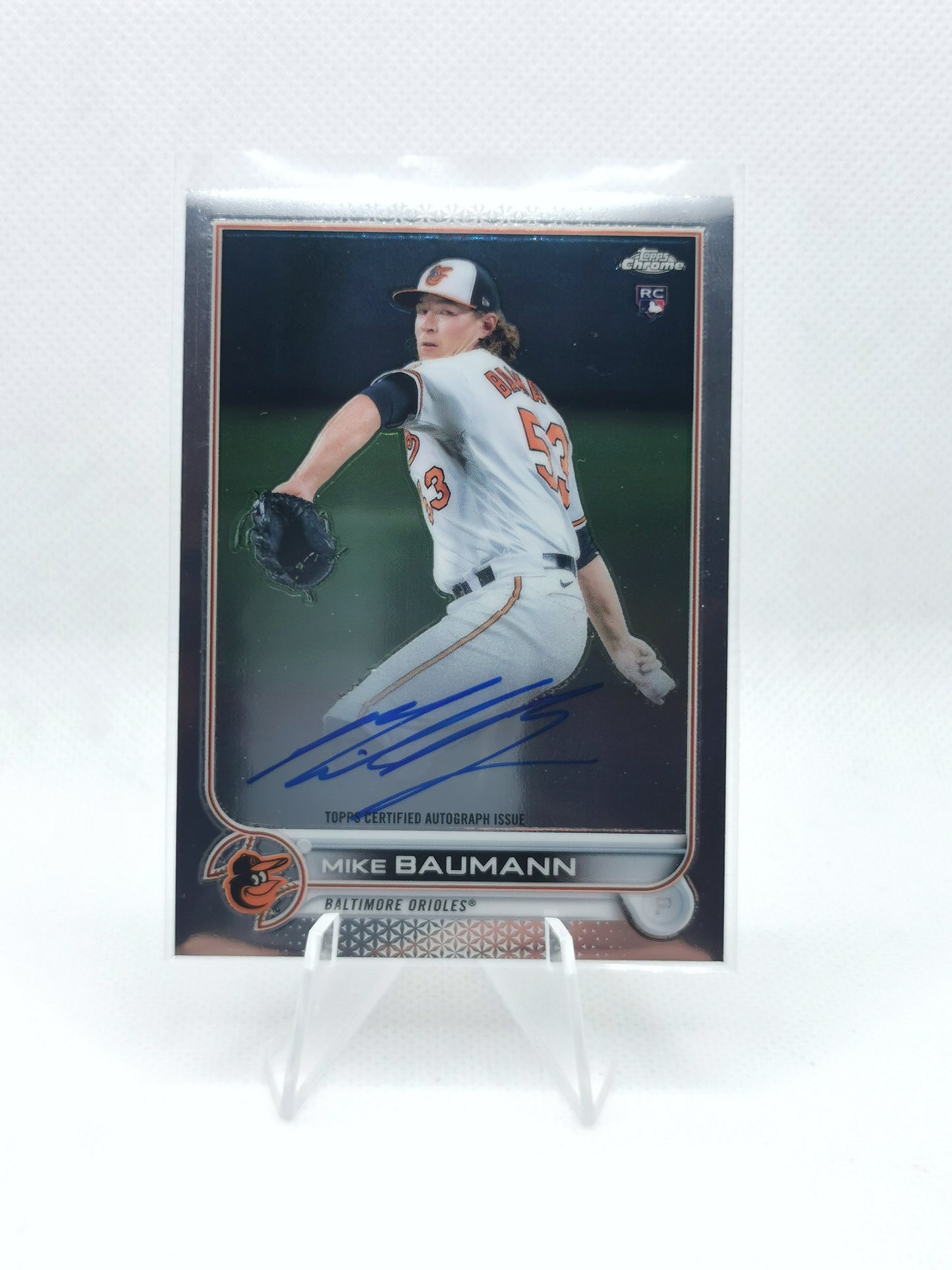 Mike Baumann RC Auto - MLB Baltimore Orioles