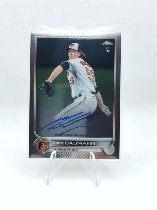 Mike Baumann RC Auto - MLB Baltimore Orioles