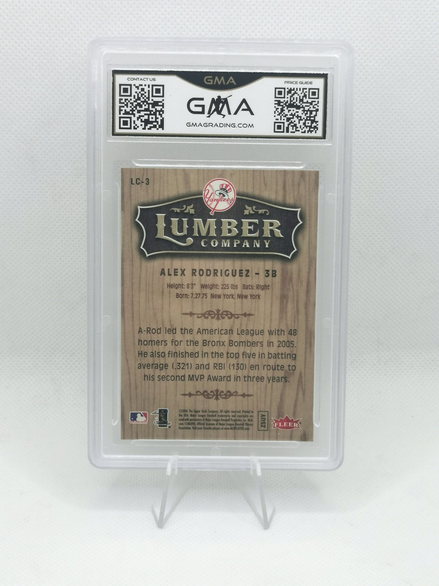 Alex Rodriguez (NY Yankees) - GMA 9 - Fleer 2006 MLB Lumber Company
