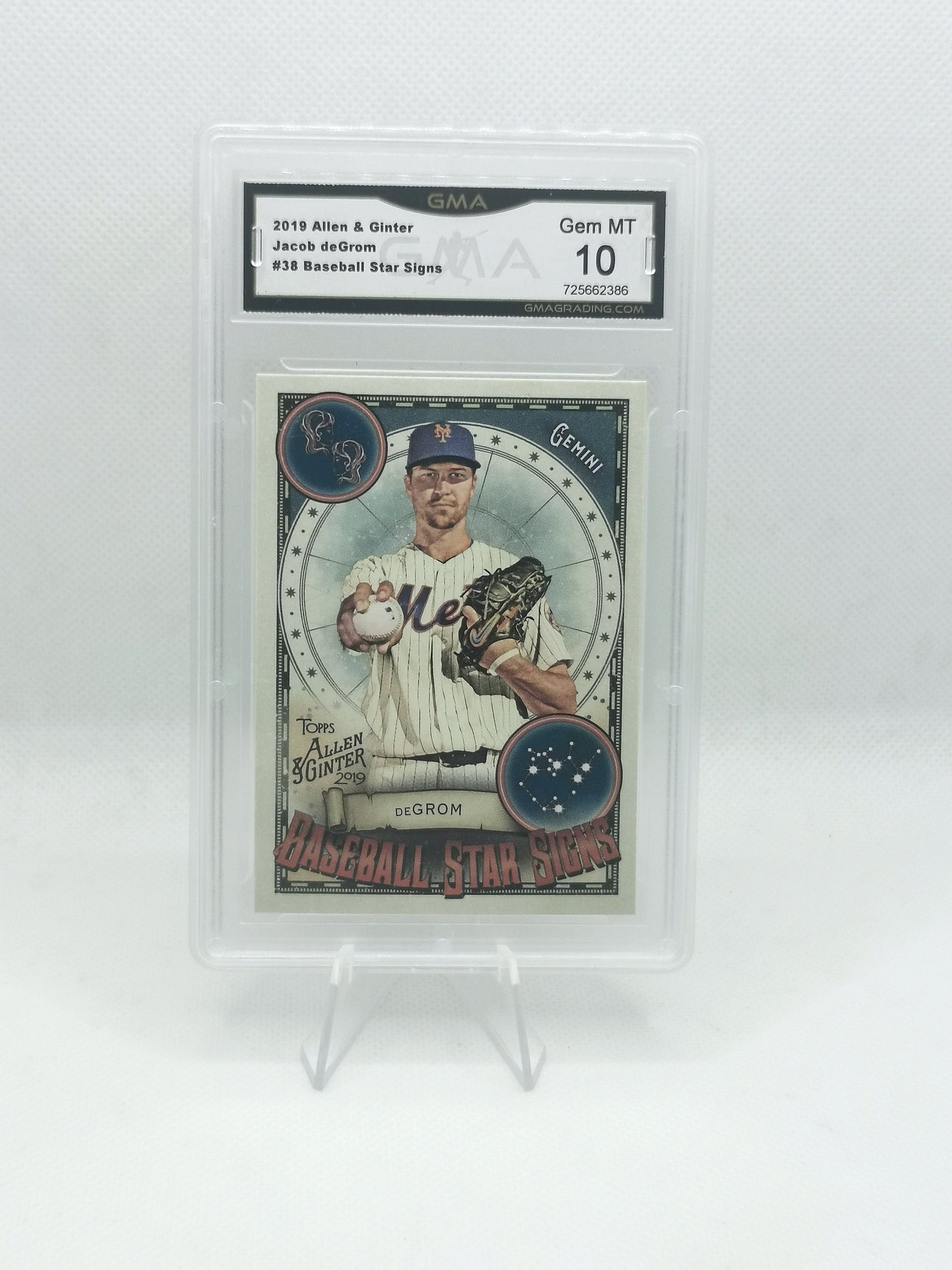 Jacob DeGrom (NY Mets) - GMA 10 - 2019 Alan & Ginter - Baseball Star Signs