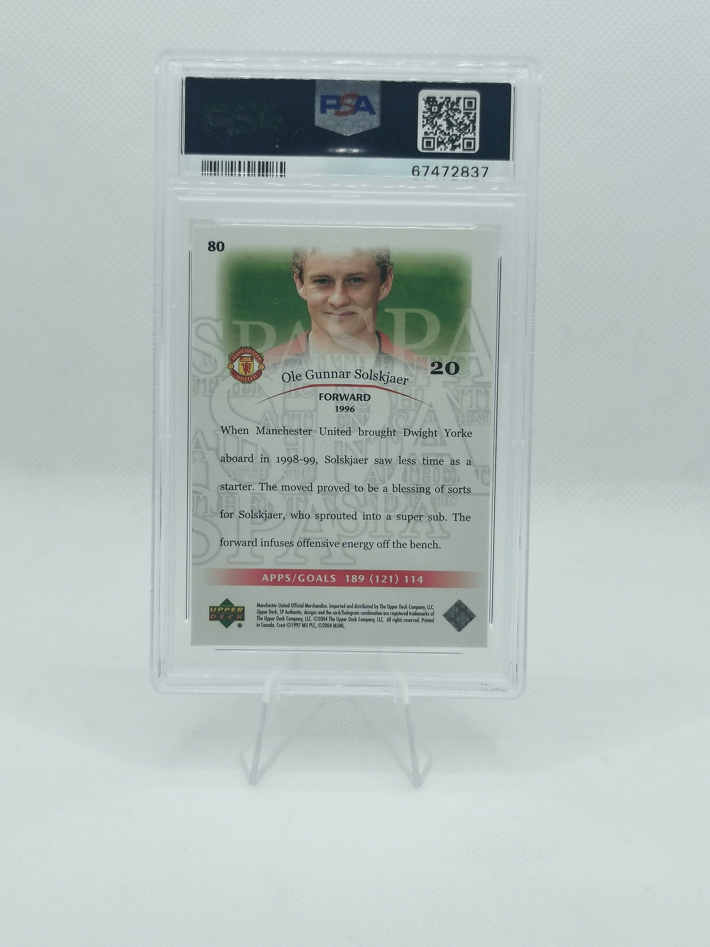 Ole Gunnar Solskjaer - PSA 8 - 2004 SP Authentic 321/325 (none graded higher)
