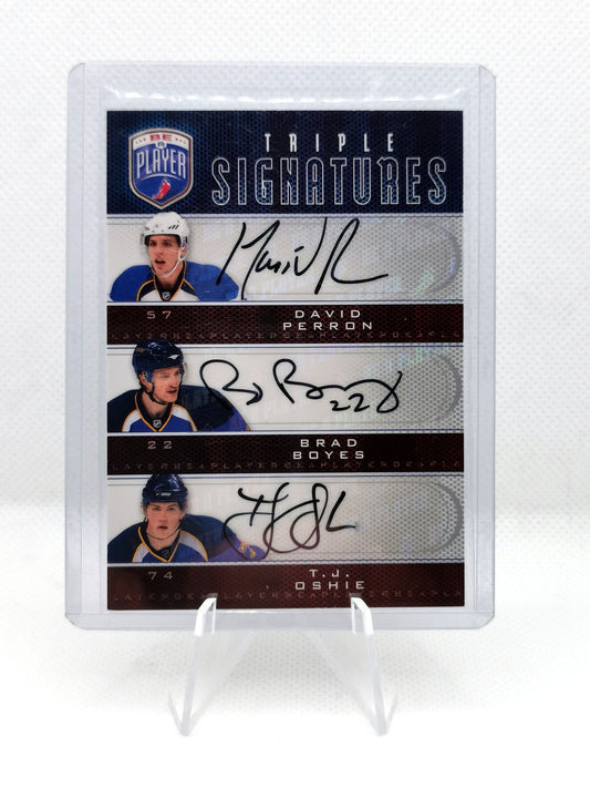NHL Triple Auto - TJ Oshie, Brad Boyes & David Peron