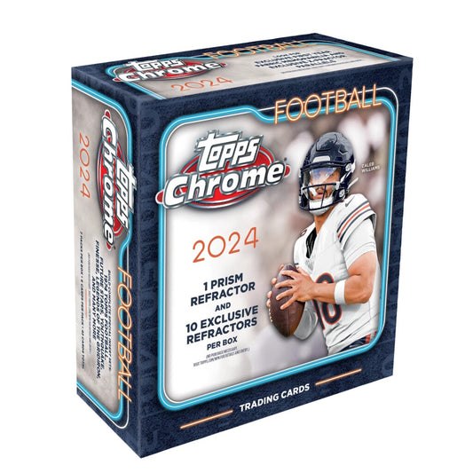 Topps Chrome 2024 Football Mega Box - Prizm Refractor Guaranteed