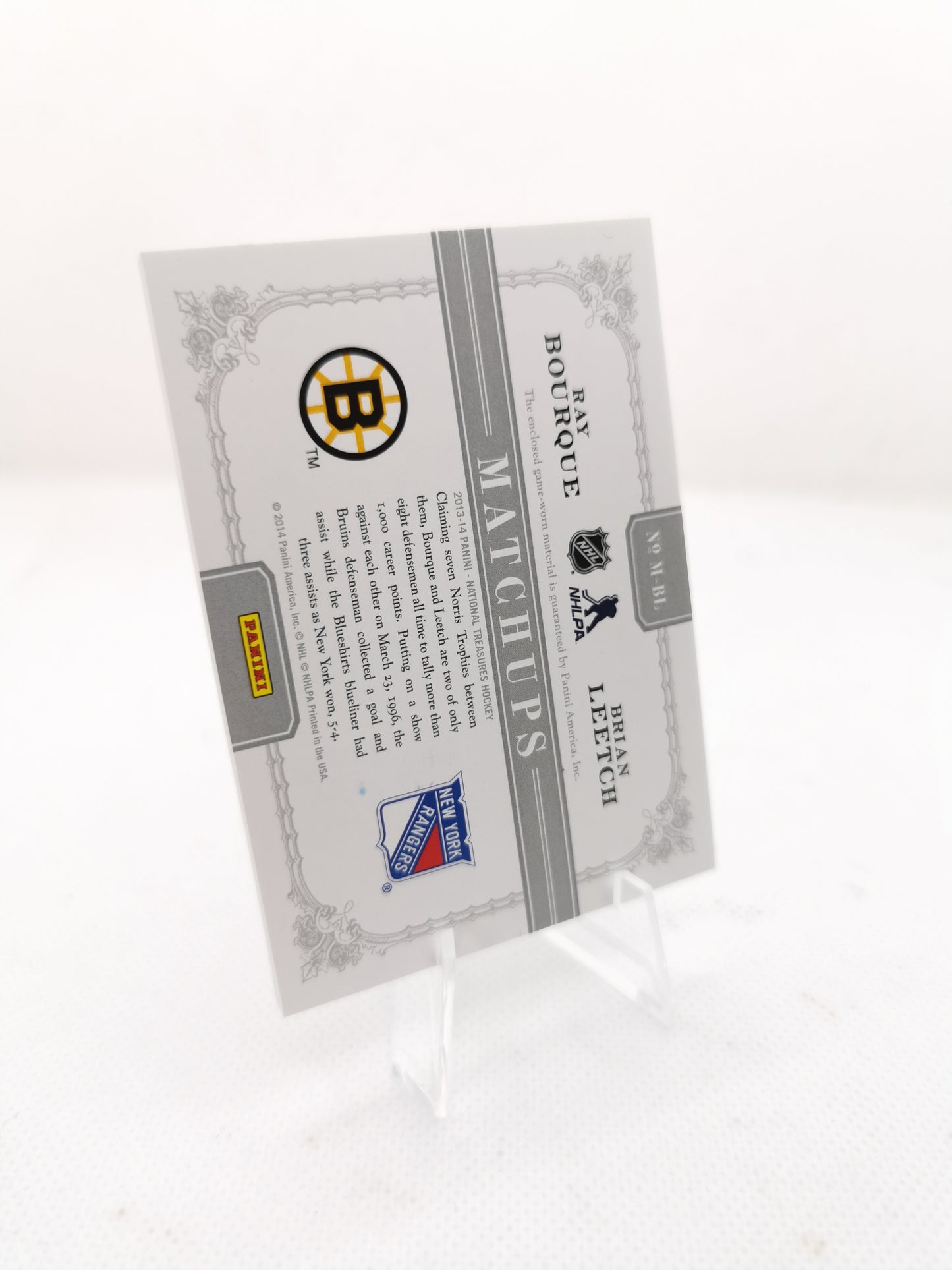 Ray Bourque & Brian Leetch Double Game Worn Patch #2/99