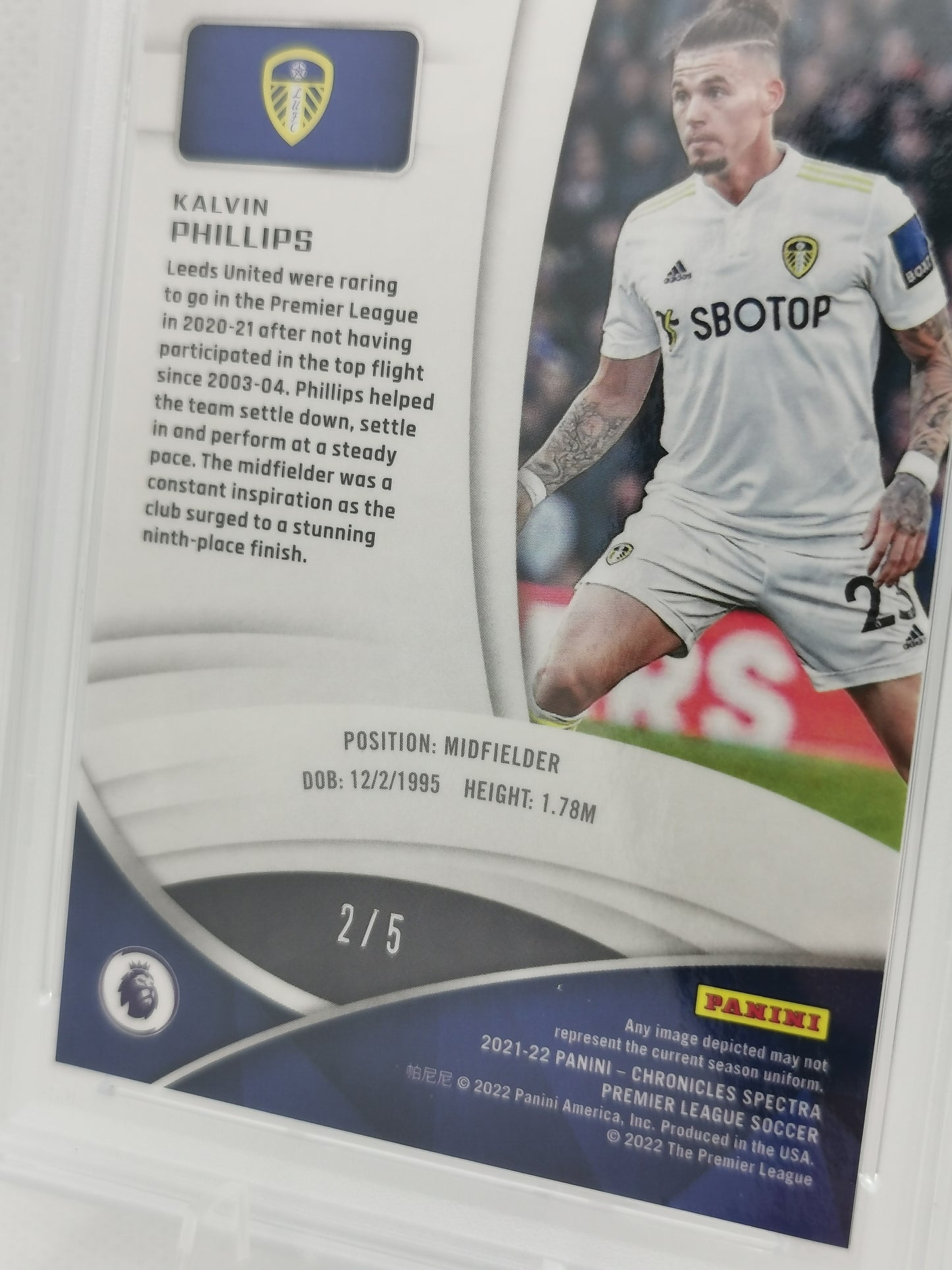 Kalvin Phillips Spectra Green 2/5 - PSA 10