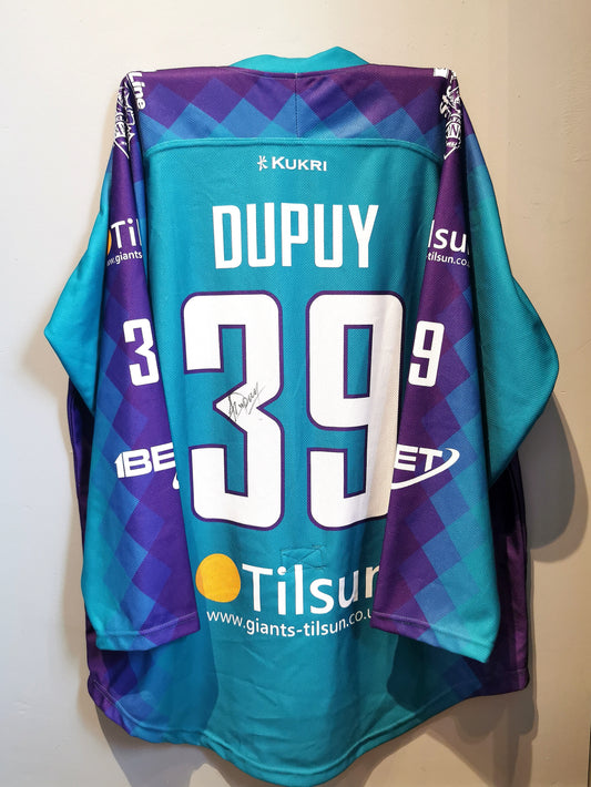 Jean Dupuy (Belfast Giants) Game Used Warm Up Jersey