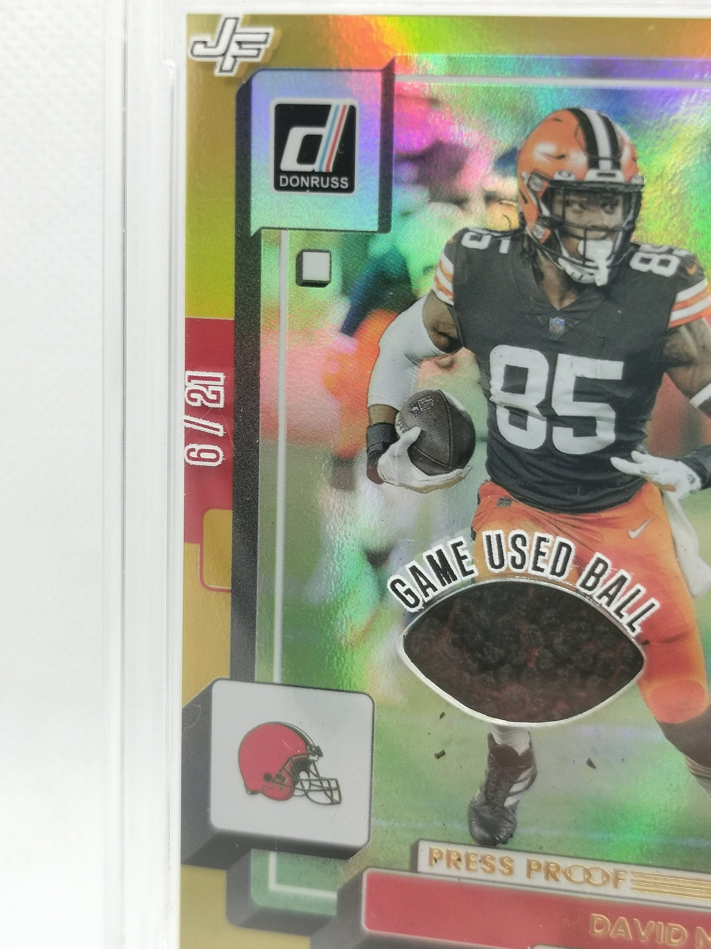 NFL Game Used Ball Card 6/21 - Cleveland v Cincinnati