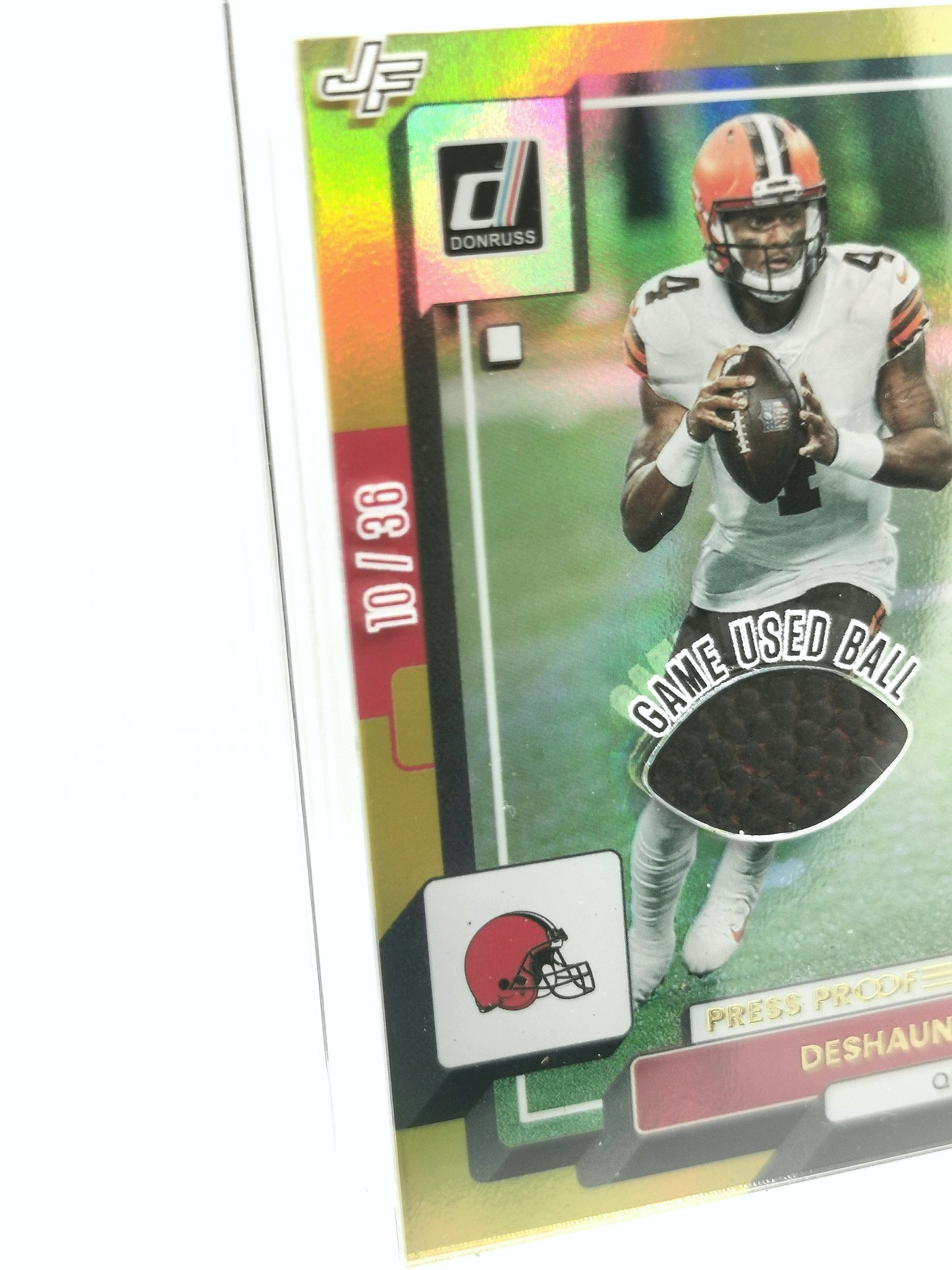 NFL Game Used Ball Card 10/36  - Cleveland v Las Vegas