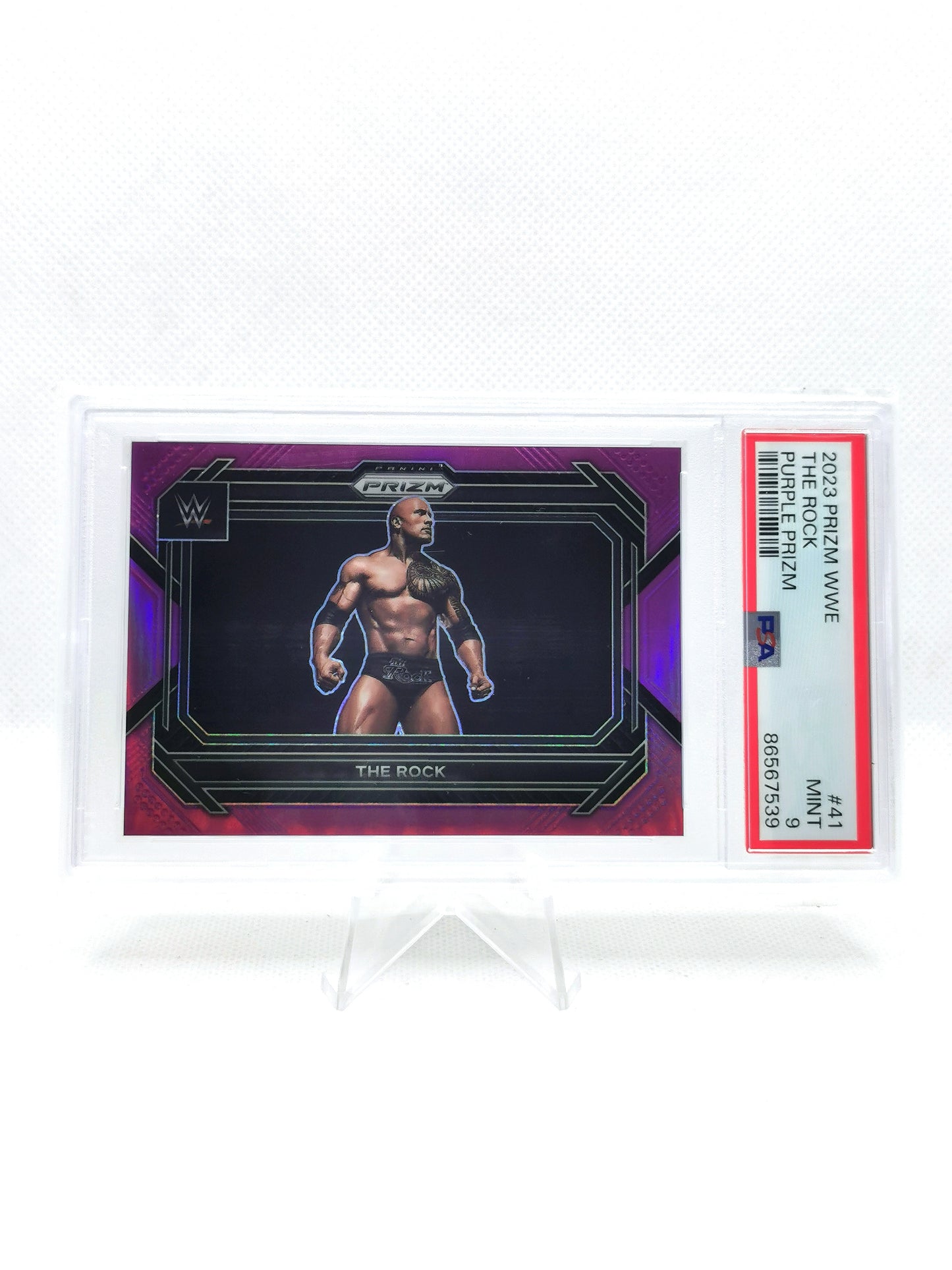The Rock - 2023 Panini Prizm WWE - 63/149 - PSA 9