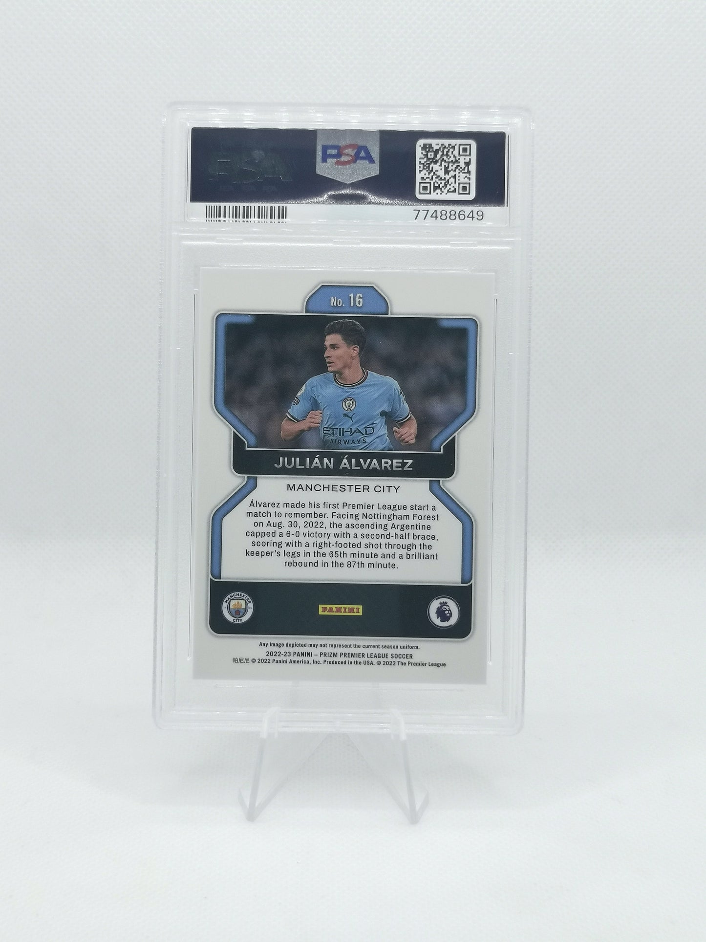 Julian Alvarez - PSA 10 - Panini Prizm Premier League - Manchester City