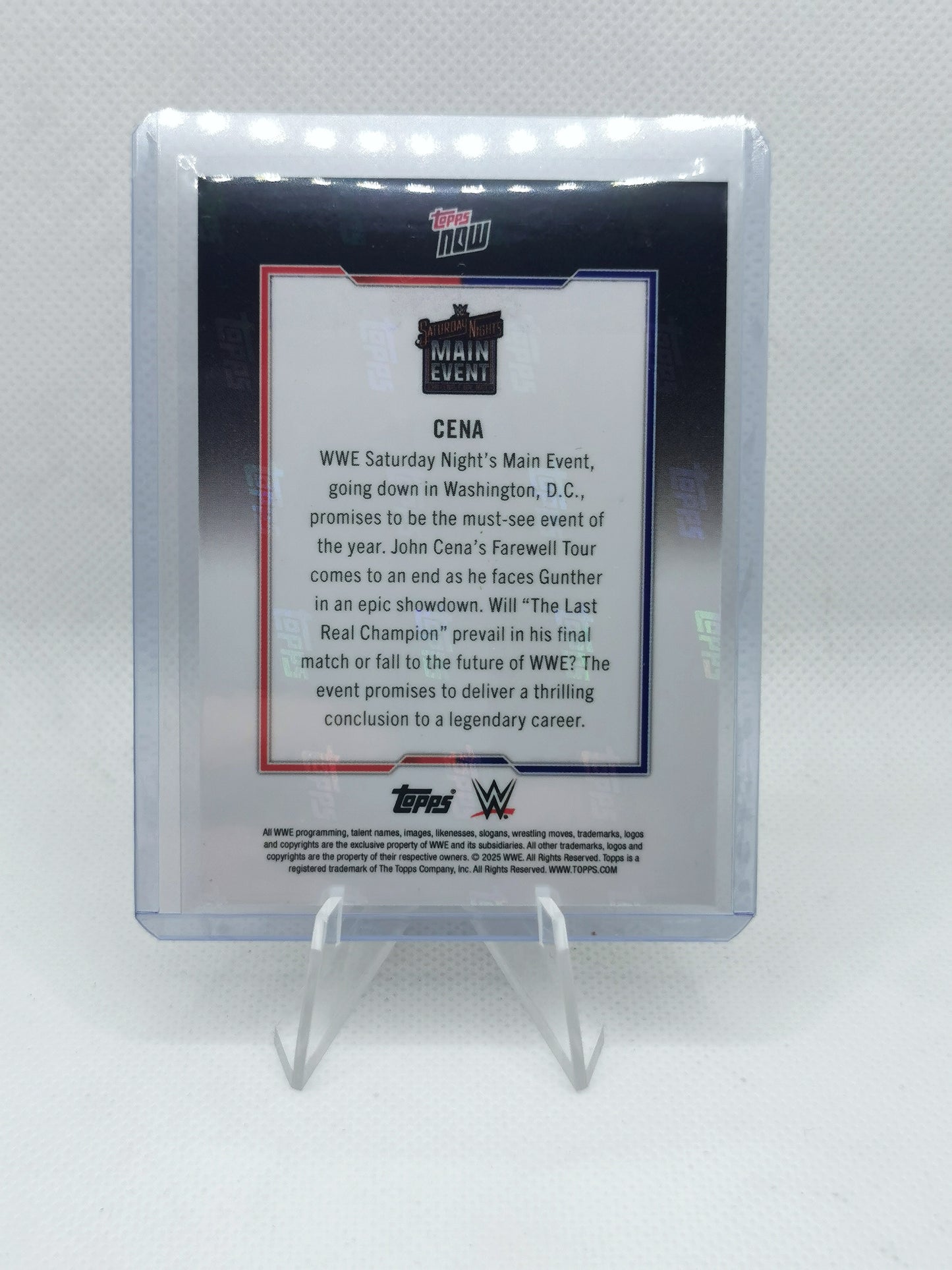 John Cena - Topps NOW G.O.A.T - Final Match Card