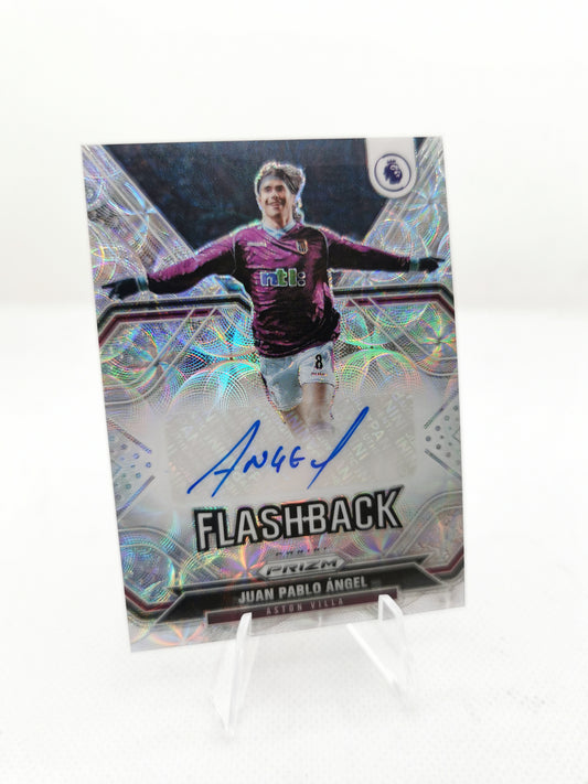 Juan Pablo Angel 2021-22 Panini Prizm Flashback Auto Aston Villa