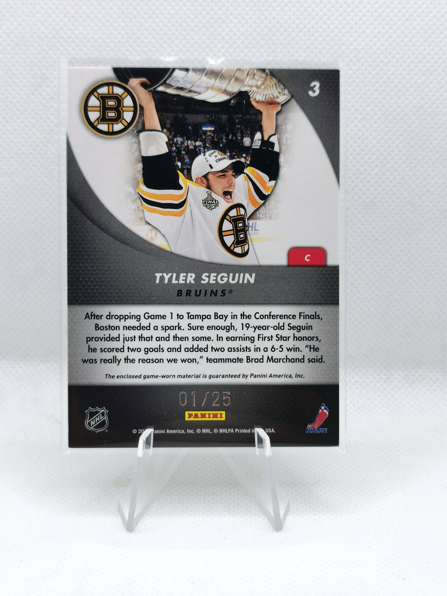 Tyler Seguin Game Worn Patch #1/25 - Topps Certified Champions