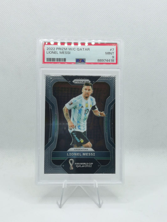 Lionel Messi Qatar 2022 Prizm - PSA 9