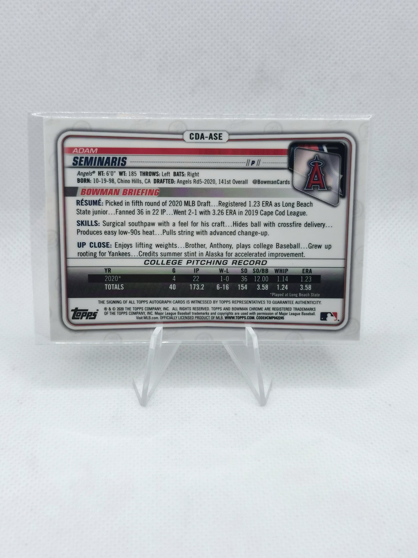 Adam Seminaris Auto - MLB Los Angeles Angels