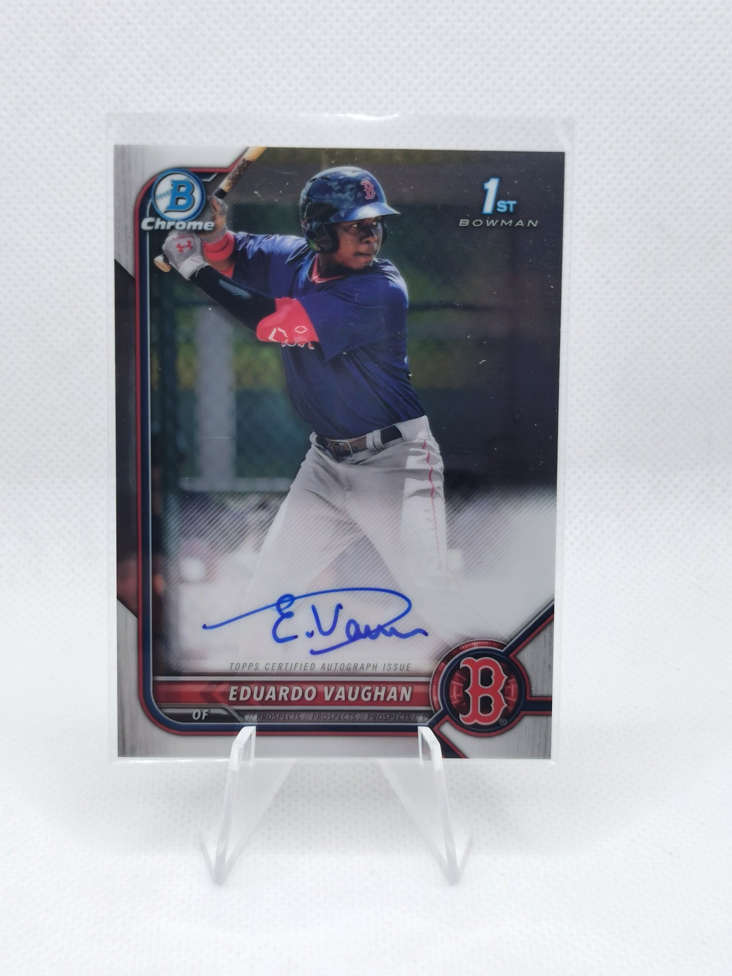 Eduardo Vaughan Auto - MLB Boston Red Sox