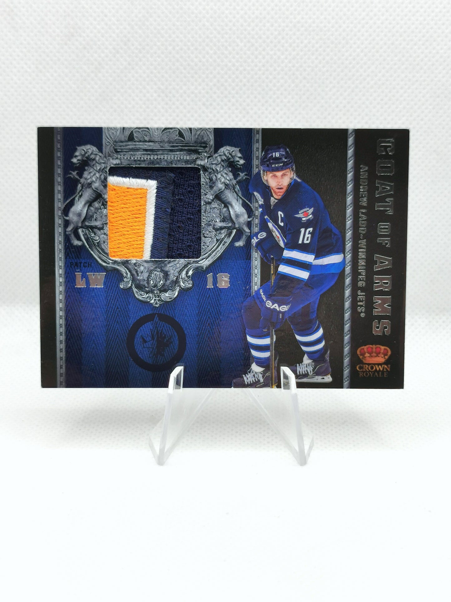 Andrew Ladd Game Worn Club Badge Patch - Panini Crown Royale Coat Of Arms