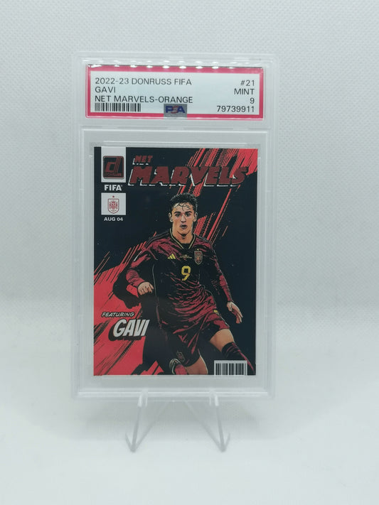 Gavi - PSA 9 - Panini Donruss FIFA - Net Marvels Insert