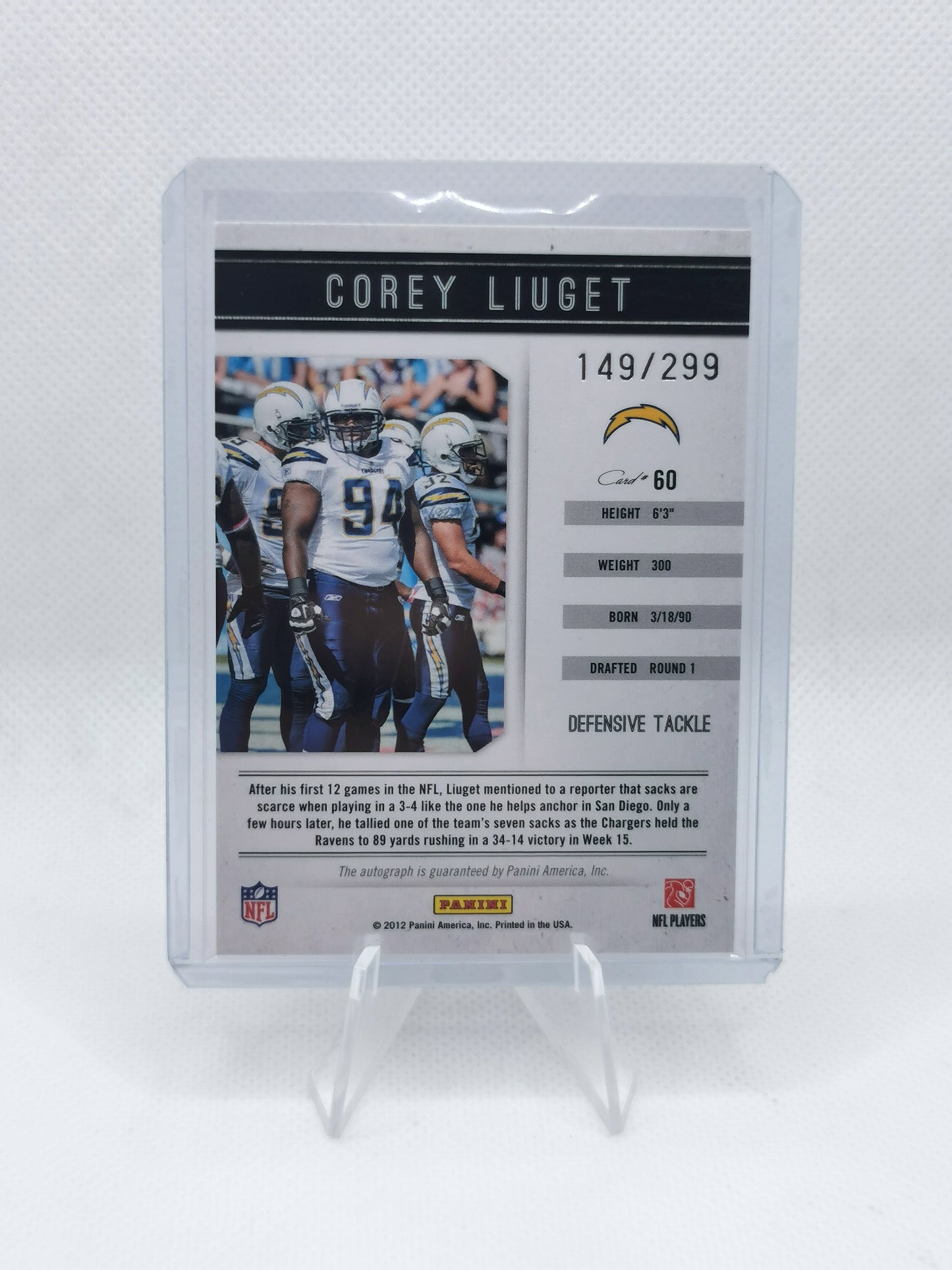 Corey Liuget Auto /299 - NFL LA Chargers
