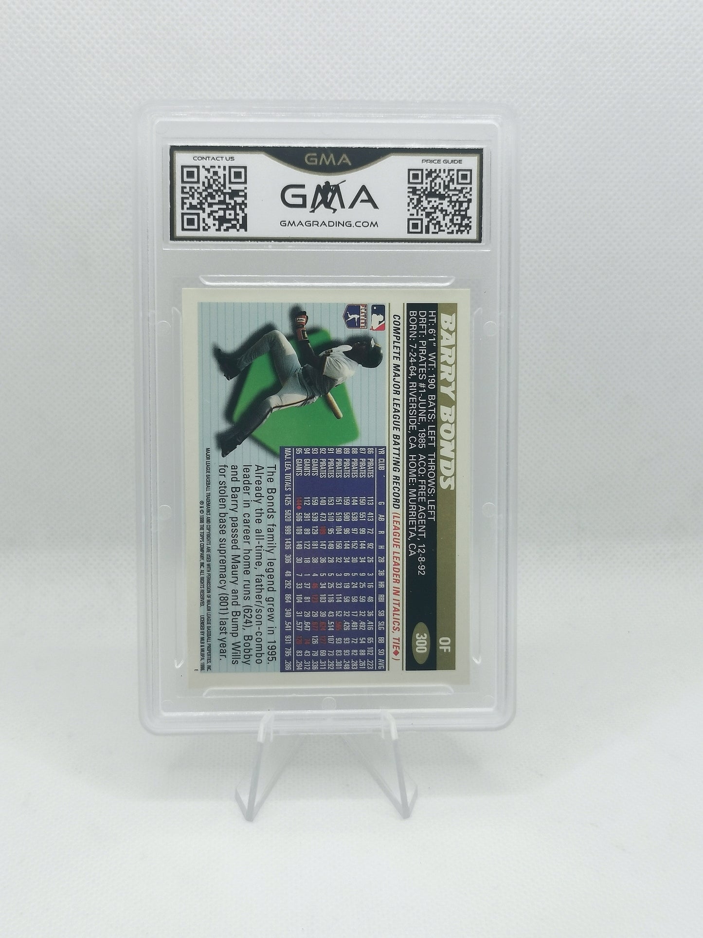 Barry Bonds (San Francisco Giants) - GMA 9 - 1996 Topps MLB