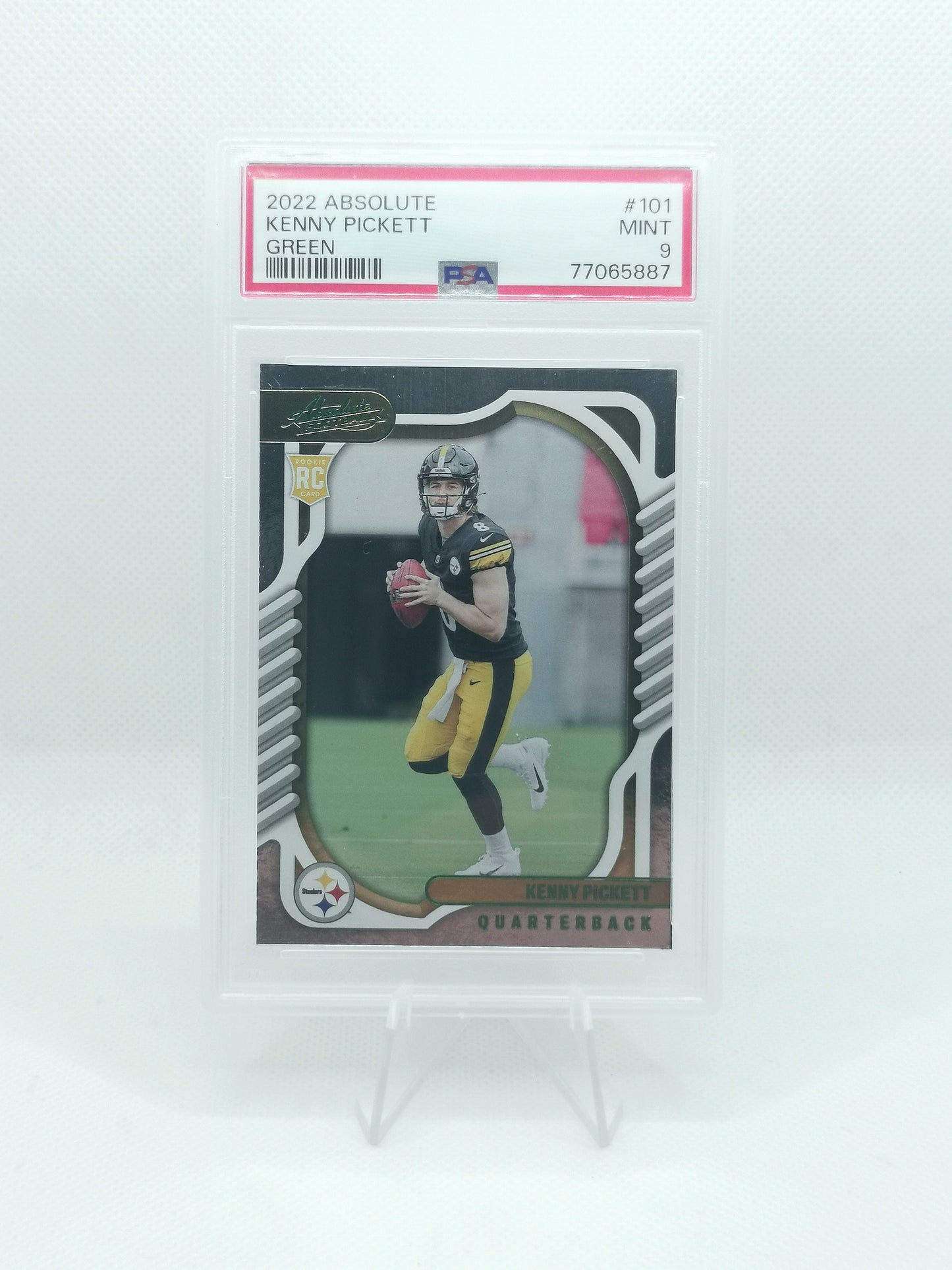 Kenny Pickett - PSA 9 - 2022 NFL Absolute - Green Parallel - Pittsburgh Steelers