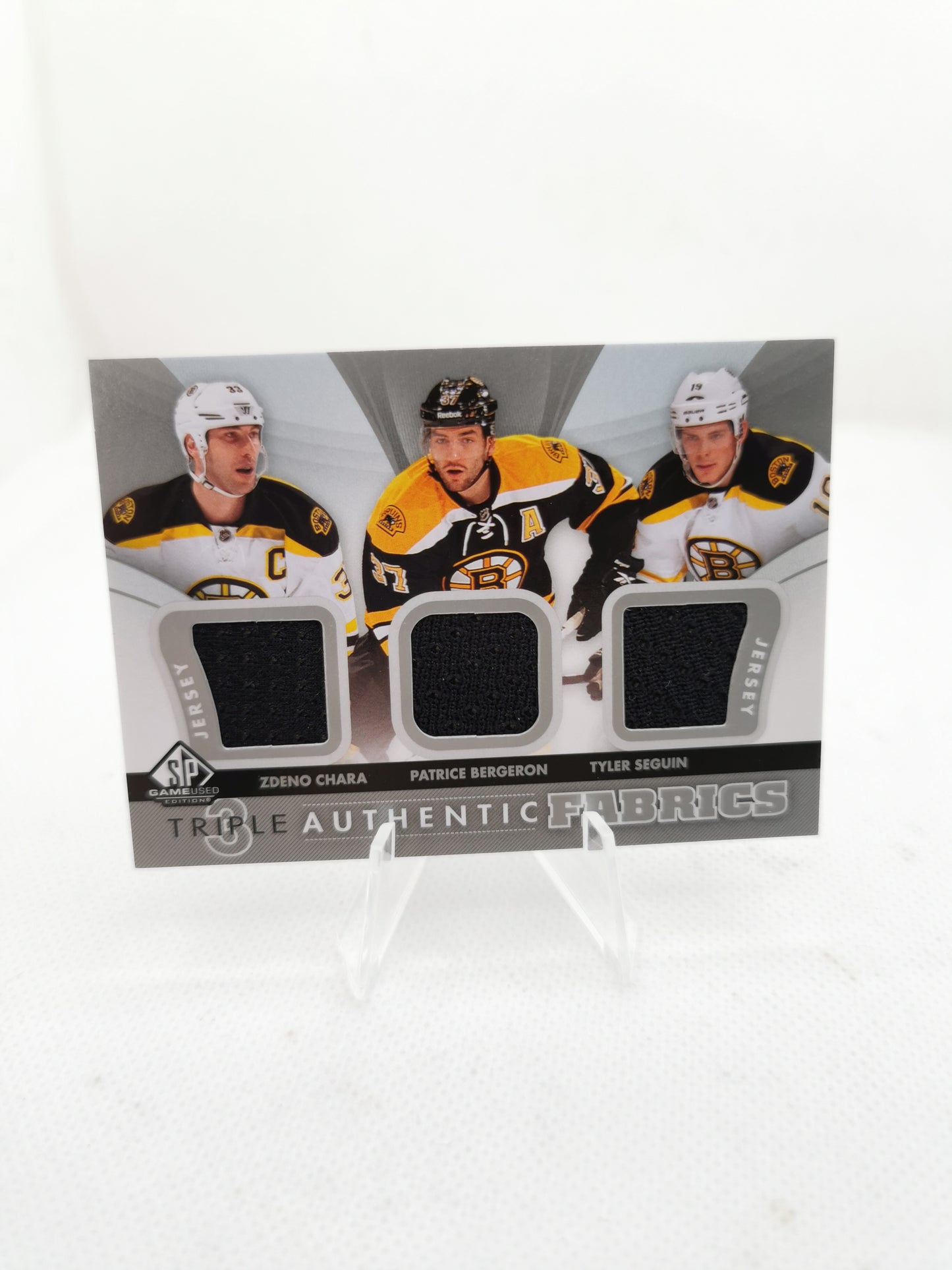 Boston Bruins Triple Game Worn Patch - Chara, Bergeron & Seguin