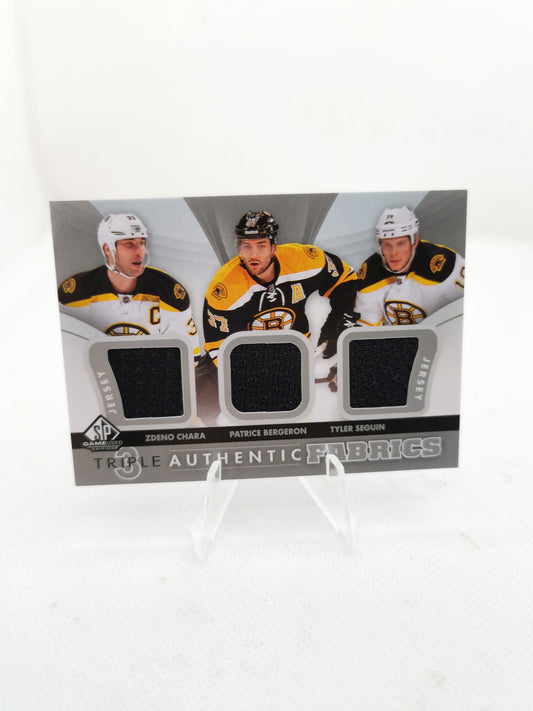 Boston Bruins Triple Game Worn Patch - Chara, Bergeron & Seguin