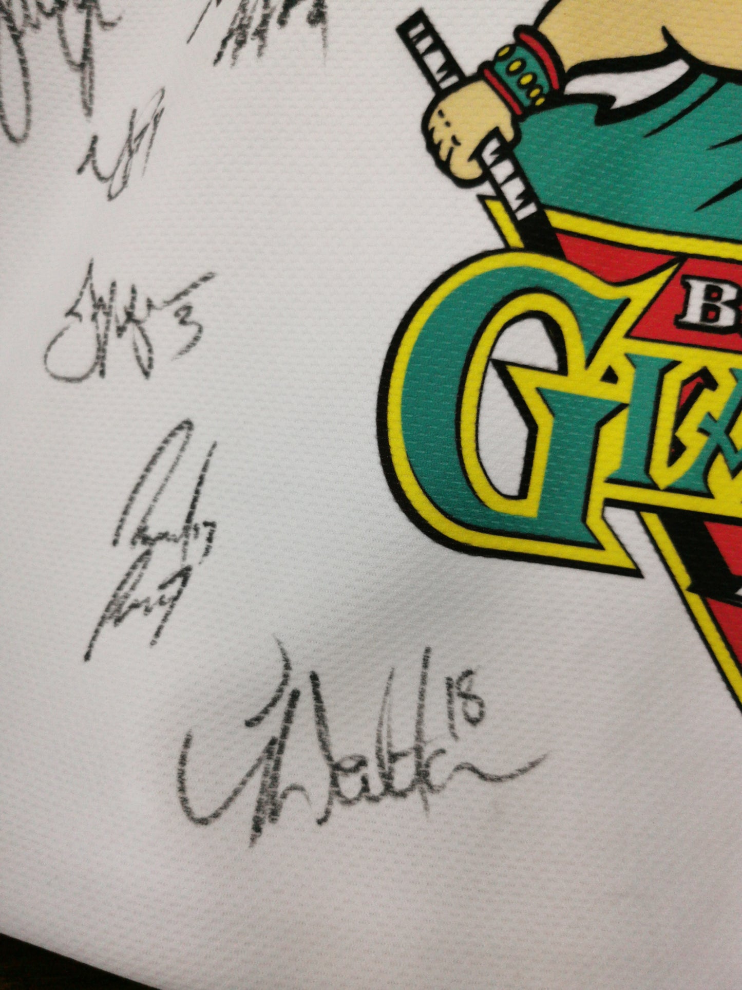 *RARE* Belfast Giants 2012/13 Squad Signed Replica Jersey