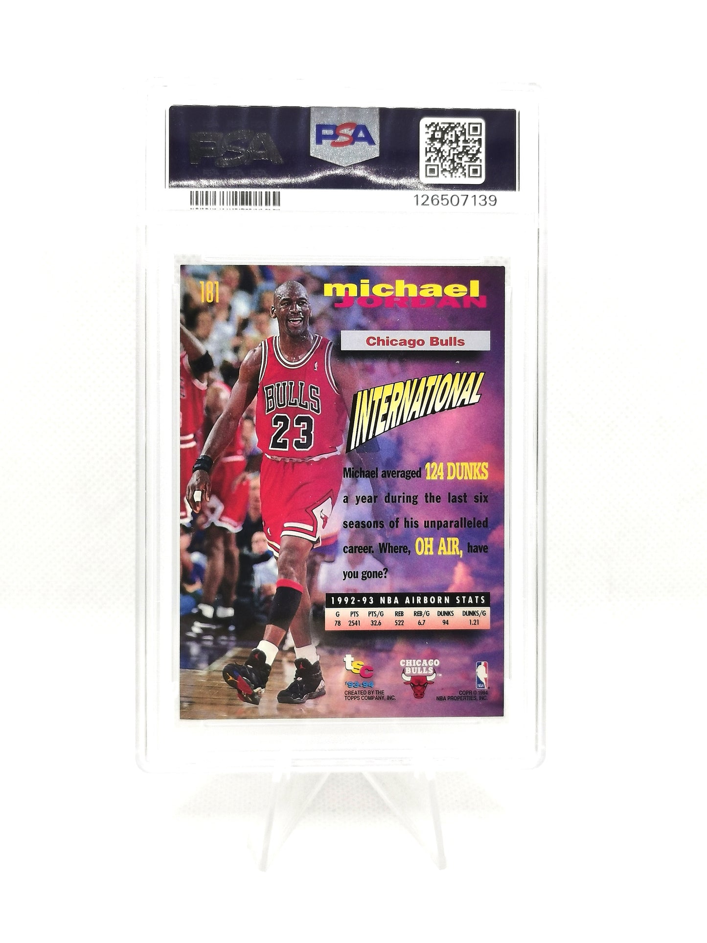 Michael Jordan 1993 Topps Stadium Club - PSA 7