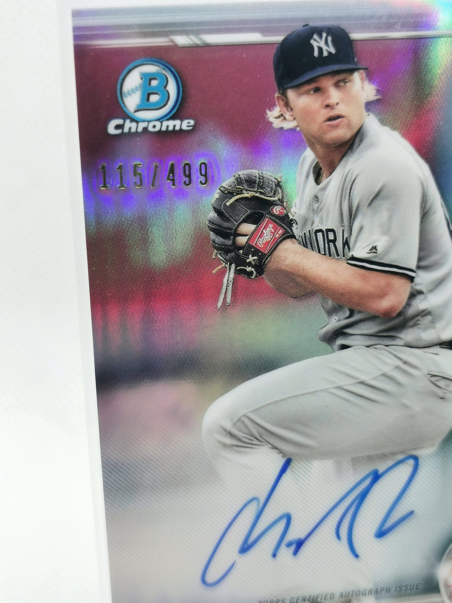 Chance Adams RC Auto /499 - MLB New York Yankees