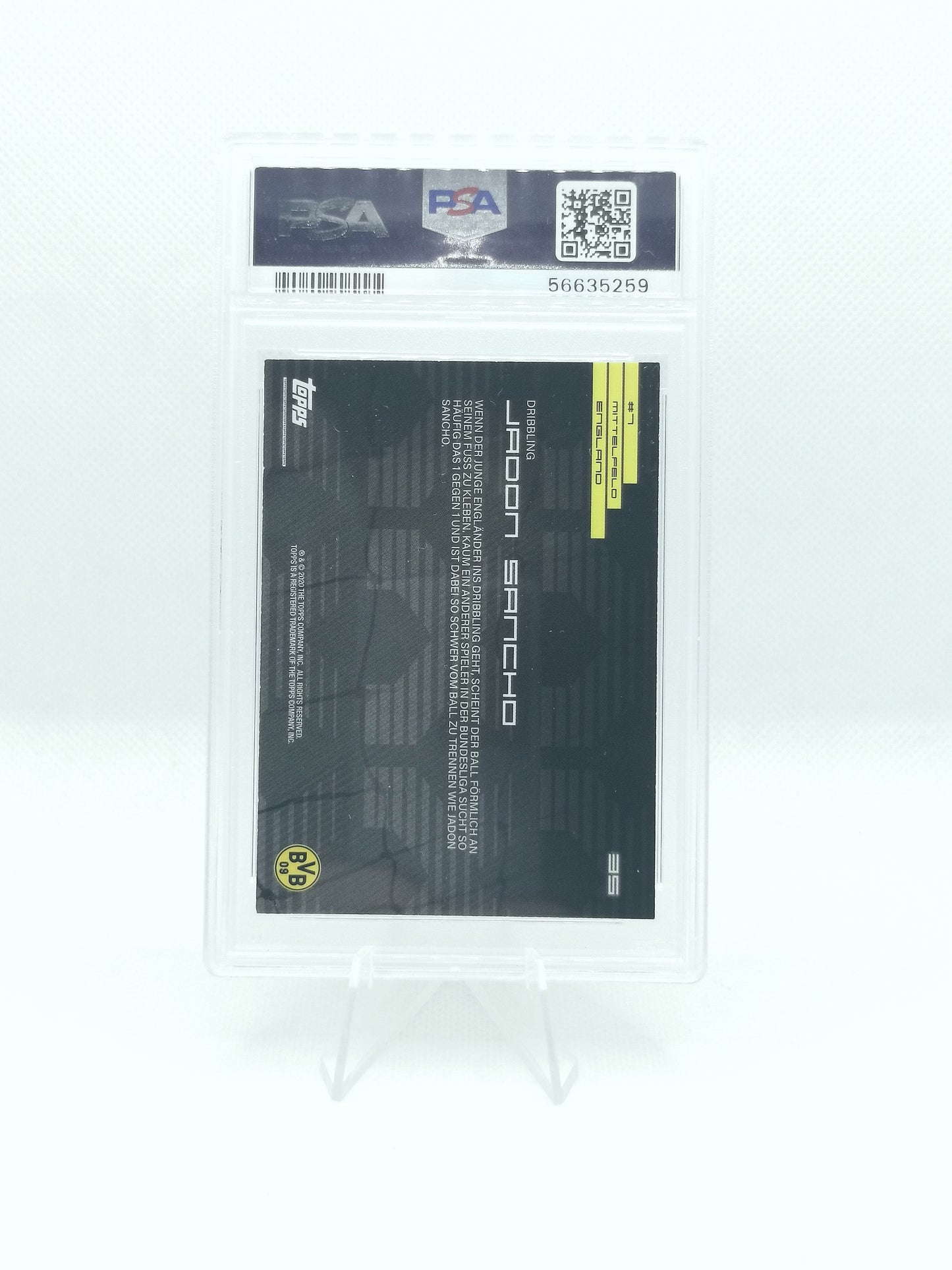 Jadon Sancho - PSA 8 - Topps BVB (Borussia Dortmund)
