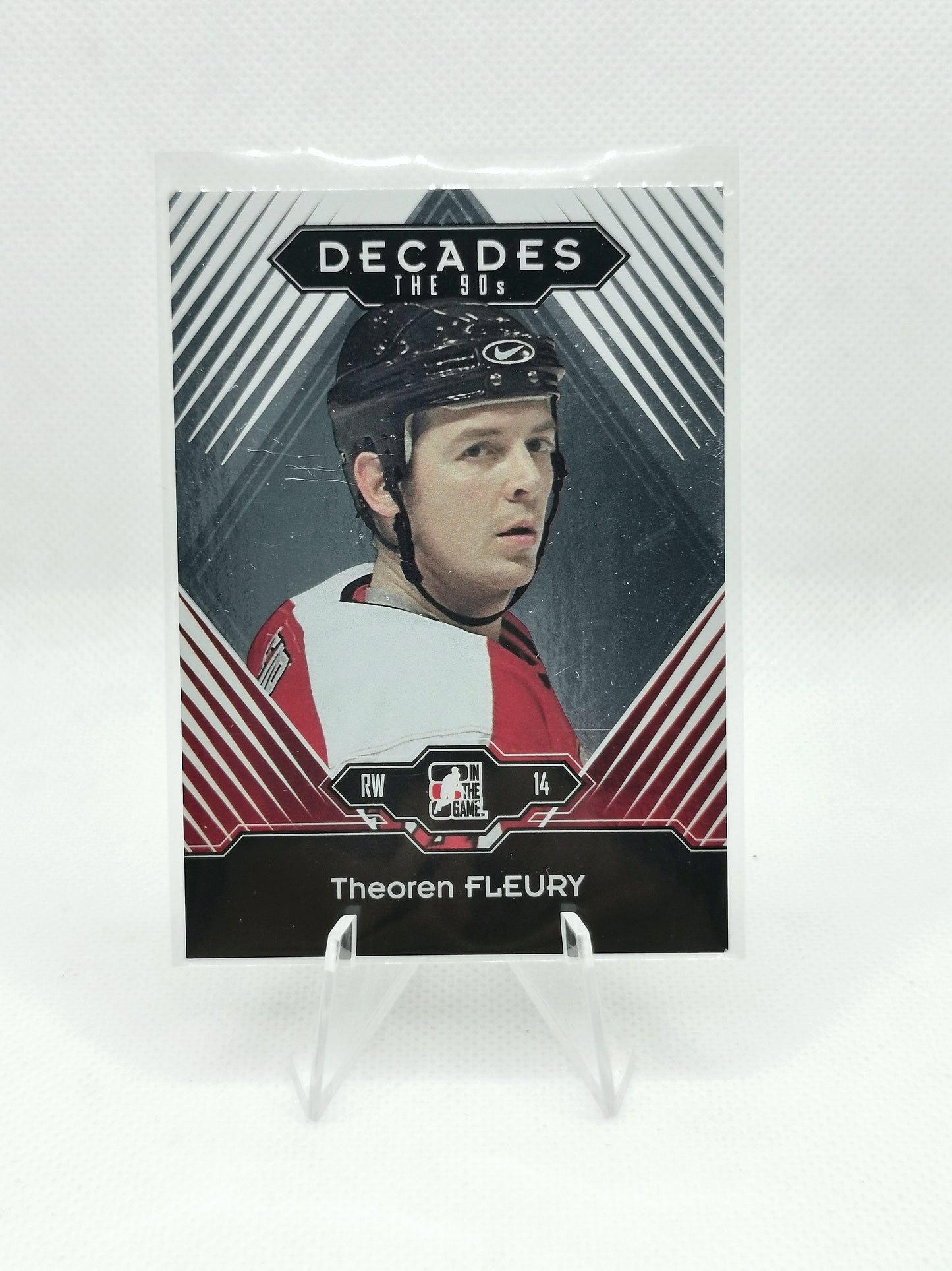 Theo Fleury 90s Decade Card - Calgary Flames